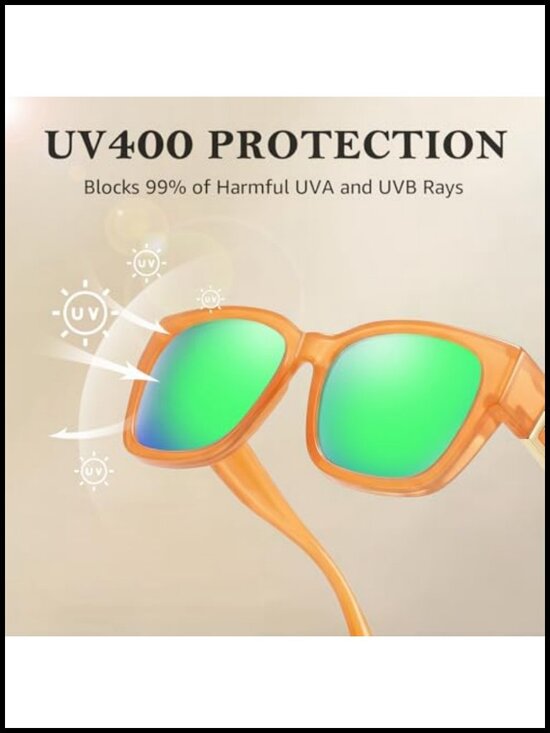 Polarized Fit Over Sunglasses Oversized Square Wrap Around UV400 Protection